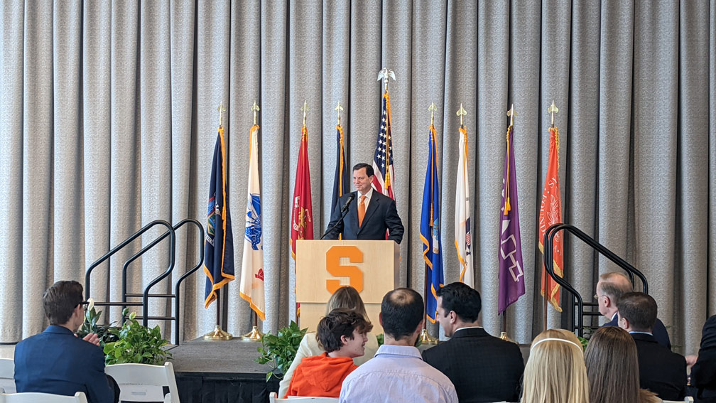 Frank Bisignano speaking at NVRC
